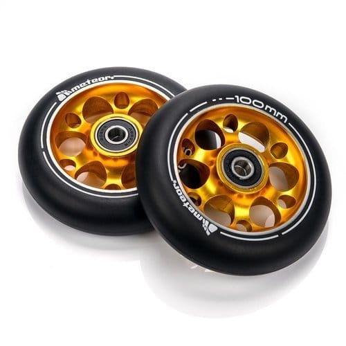 Przejdź do produktu Meteor 2 koła szprychowe Alu100mm ABEC-9 - Black Gold
