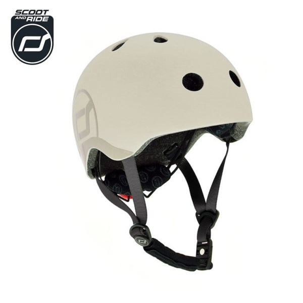 kask dla dzieci Scoot And Ride 3+ S-M Ash widok główny z logo