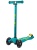 hulajnoga Maxi Micro Deluxe Petrol Green widok od przodu z opuszczoną kierownicą