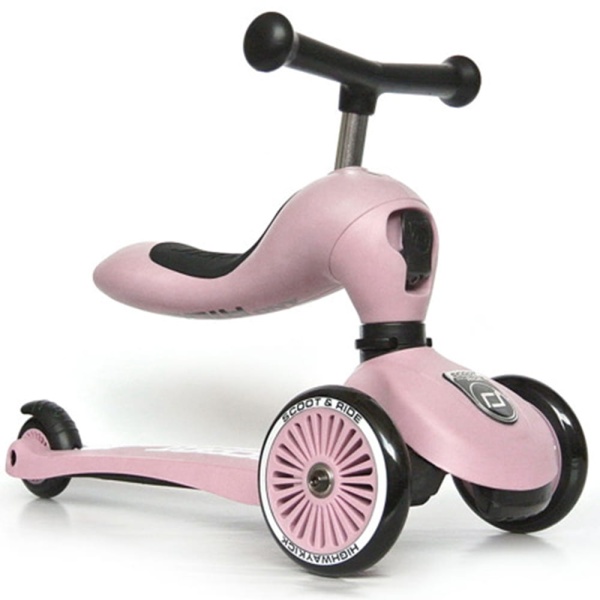 jeździk hulajnoga trójkołowa Scoot And Ride Highwaykick 1+ Rose funkcja jeździka