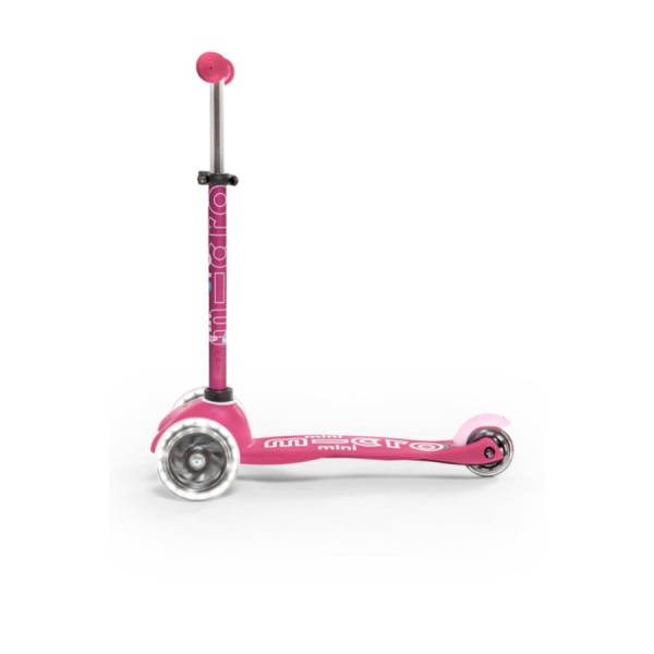 hulajnoga Mini Micro Deluxe LED Pink widok od boku