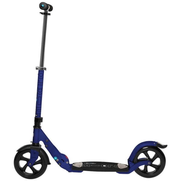 hulajnoga Micro Flex Blue z amortyzującym podestem widok od boku