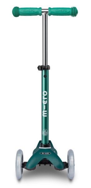 hulajnoga Mini Micro Deluxe Green Eco widok front rozłożona kierownica