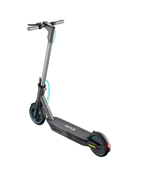 hulajnoga elektryczna Motus Scooty 10 szaro-srebrna - widok od tyłu