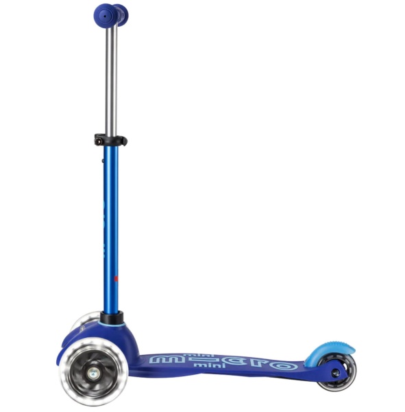 hulajnoga Mini Micro Deluxe LED Blue widok z boku