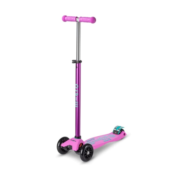 hulajnoga Maxi Micro Deluxe Lavender widok od przodu z podniesioną kierownicą