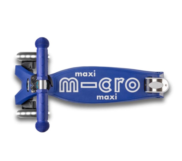hulajnoga Maxi Micro Deluxe LED Blue White widok od góry