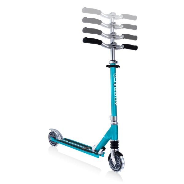 hulajnoga Globber Flow Element Comfort Lights Aqua regulacja kierownicy