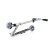 hulajnoga Globber Flow Element Comfort Lights Silver widok po złożeniu