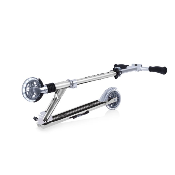 hulajnoga Globber Flow Element Comfort Lights Silver widok po złożeniu