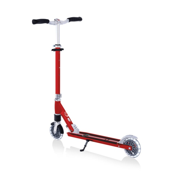 hulajnoga Globber Flow Element Comfort Lights Ruby Red widok od tyłu