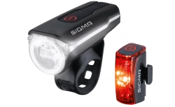 Sigma - Lampy rowerowe Aura 60 + Infinity Set