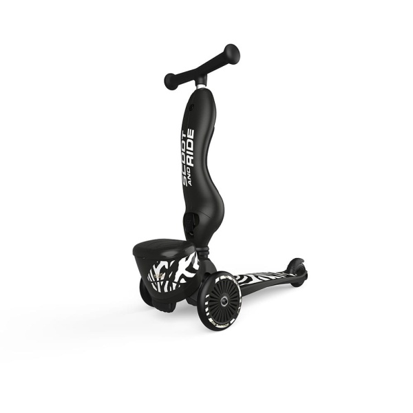 Scoot And Ride Highwaykick 1 Lifestyle 2w1 Jeździk i hulajnoga z zamykanym schowkiem 1 5-lat Zebra w funkcji hulajnogi