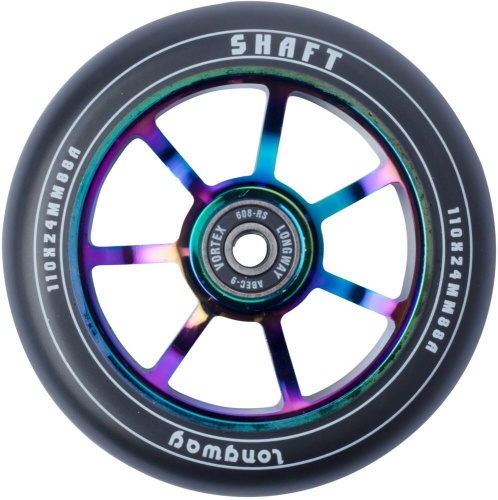 Przejdź do produktu Longway Shaft koło do hulajnogi wyczynowej 110mm ABEC-9 Neochrome