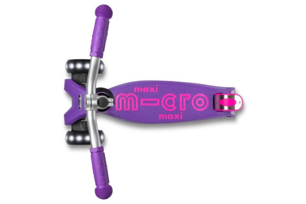 hulajnoga Maxi Micro Deluxe PRO LED Purple Pink widok od góry