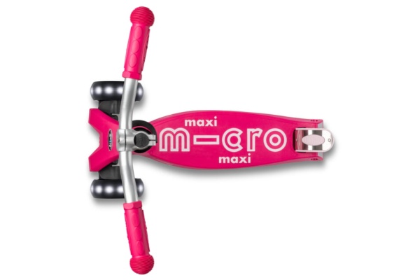 hulajnoga Maxi Micro Deluxe Pro LED Pink widok od góry