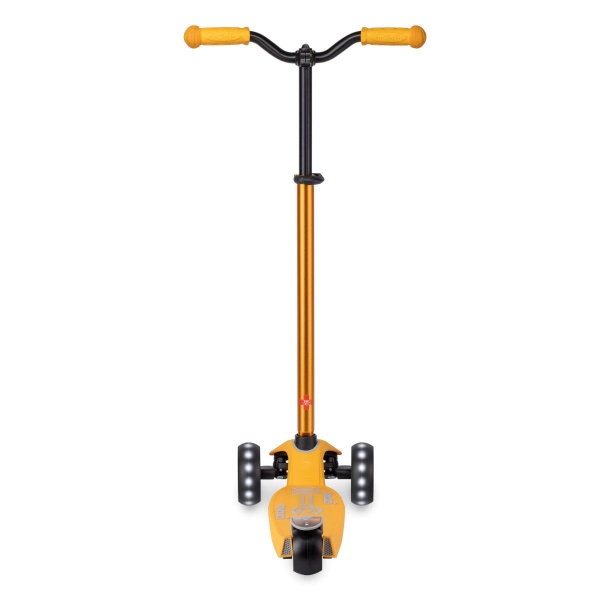 hulajnoga Maxi Micro Deluxe PRO LED Sunburst Yellow widok tył z podniesioną kierownicą