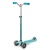 hulajnoga Maxi Micro Deluxe PRO LED Vibrant Blue widok od przodu z podniesioną kierownicą duże