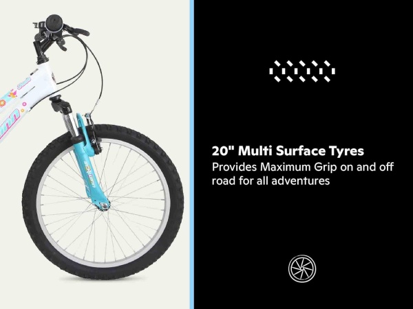 rowerek dziecięcy dziewczęcy Schwinn Shade White 20" amortyzator przedni i opona na każdą nawierzchnię