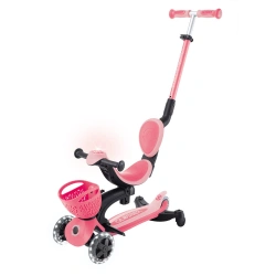 Globber Hulajnoga z siedziskiem GoUp Baby 360 Lights Pink
