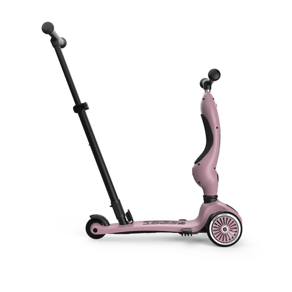 SCOOTANDRIDE Highwaykick 1 Push and Go hulajnoga z rączką do prowadzenia Wildberry  widok z boku