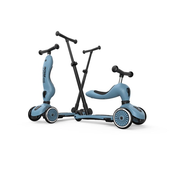 SCOOTANDRIDE Highwaykick 1 Push and Go Steel jeździk i hulajnoga z rączką do prowadzenia widok główny