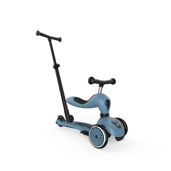 SCOOTANDRIDE Highwaykick 1 Push and Go Steel jeździk z rączką do prowadzenia i podnóżkiem widok główny