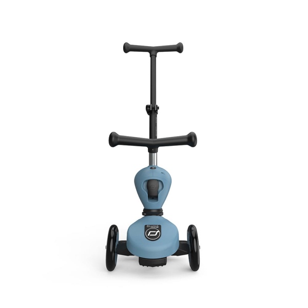 SCOOTANDRIDE Highwaykick 1 Push and Go Steel jeździk z rączką do prowadzenia widok od przodu