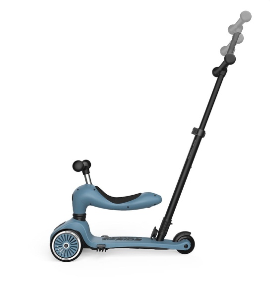 SCOOTANDRIDE Highwaykick 1 Push and Go Steel jeździk z rączką do prowadzenia widok z lewej strony