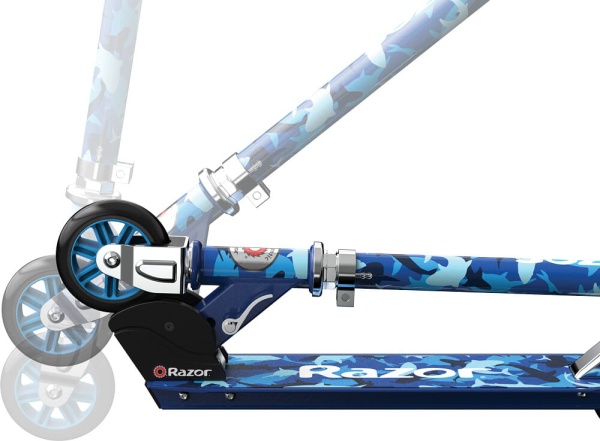 hulajnoga dziecięca dwukołowa Razor A Shark Camo - widok po złożeniu