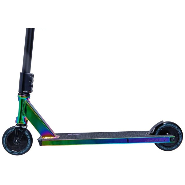 North Switchblade hulajnoga wyczynowa Oilslick & Black widok podestu od boku