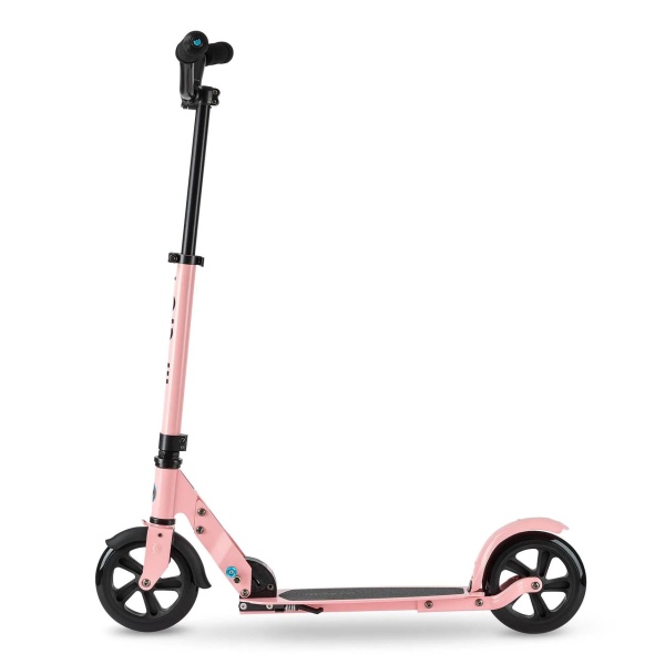hulajnoga dziecięca młodzieżowa Micro Speed Deluxe Neon Rose widok od boku