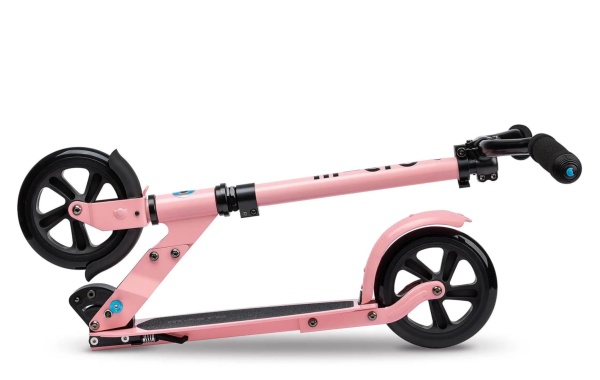 hulajnoga dziecięca młodzieżowa Micro Speed Deluxe Neon Rose widok po złożeniu