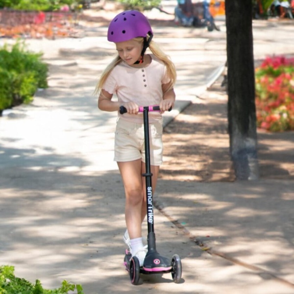 smarTrike Hulajnoga 3w1 Xtend Scooter Pink dziewczynka na hulajnodze