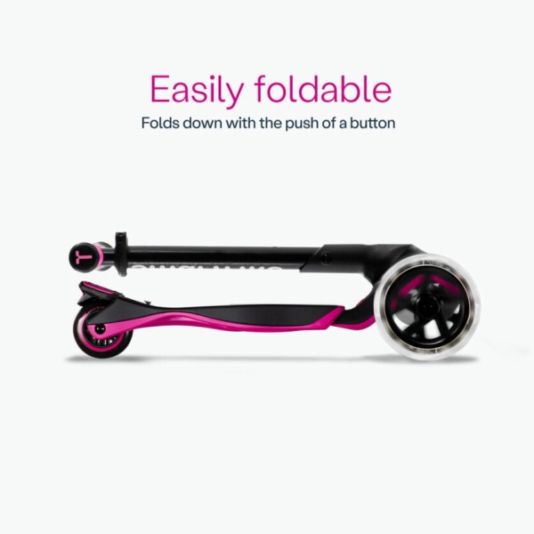 smarTrike Hulajnoga 3w1 Xtend Scooter Pink widok po złożeniu