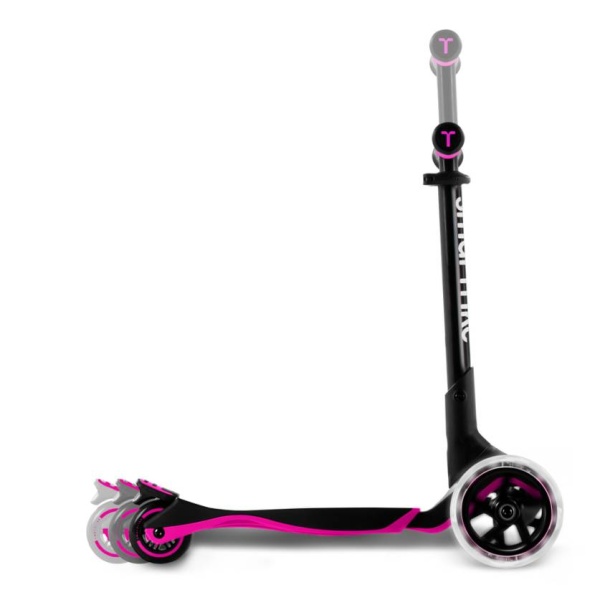 smarTrike Hulajnoga 3w1 Xtend Scooter Pink widok od boku etapy rozkładania