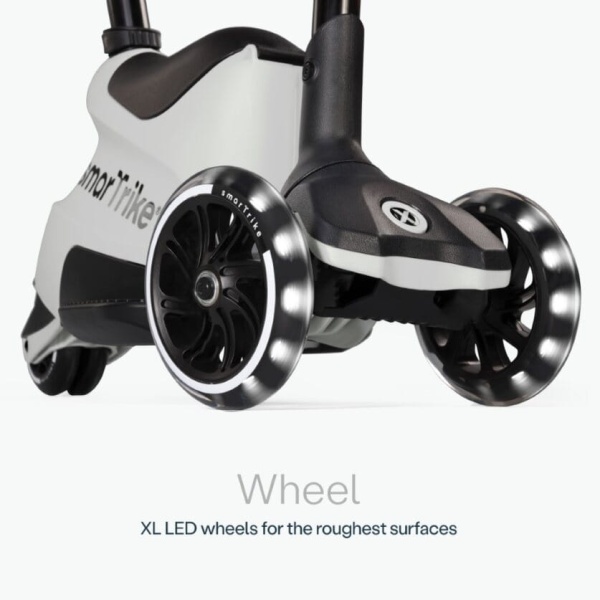 SmarTrike Jeździk 4w1 Xtend Scooter - Cool Gray koła LED
