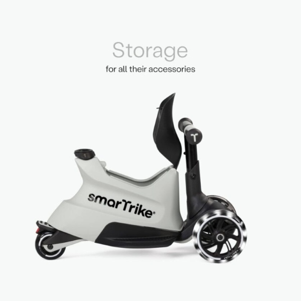 SmarTrike Jeździk 4w1 Xtend Scooter - Cool Gray kubełek na zabawki