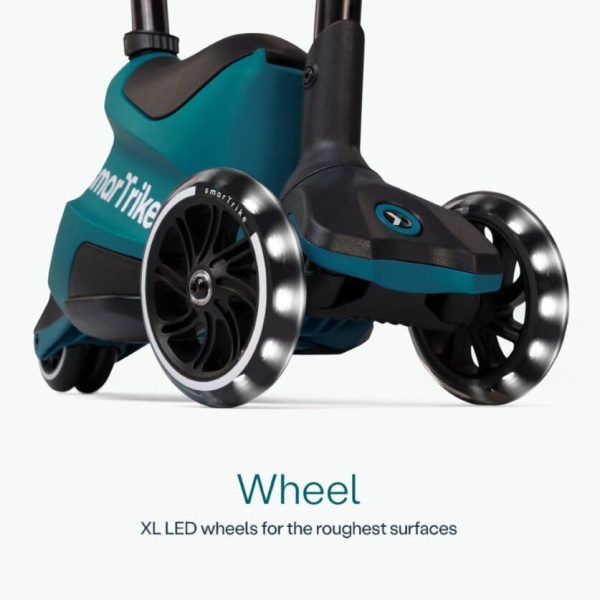 SmarTrike Jeździk 4w1 Xtend Scooter - Teal koła LED