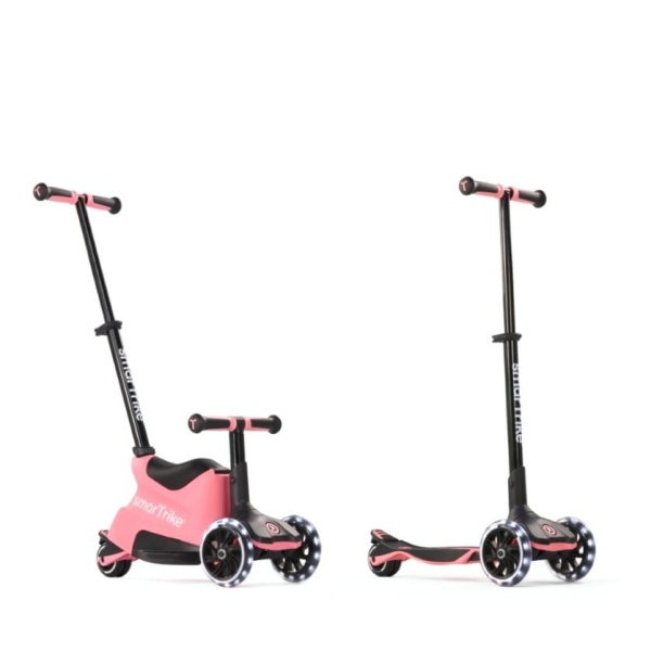SmarTrike Jeździk 4w1 Xtend Scooter - Salomon Pink funkcja jeździka i hulajnogi
