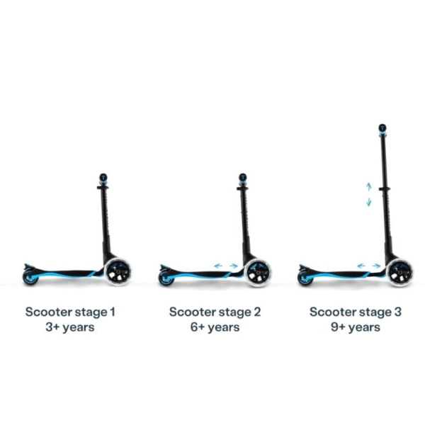 smarTrike Hulajnoga 3w1 Xtend Scooter Blue 3 etapy użytkowania