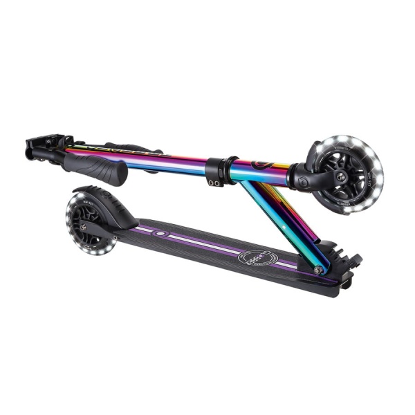 Globber hulajnoga Flow Element Lights Neochrome złożona