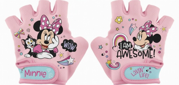 Rękawiczki rowerowe dziecięce DISNEY - Minnie Pastel Pink