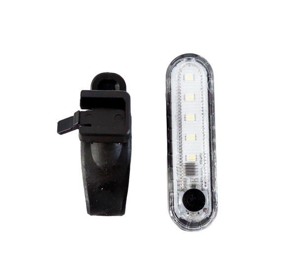 JET Lampa przód PU56 60 lumenów widok od przodu i od tyłu