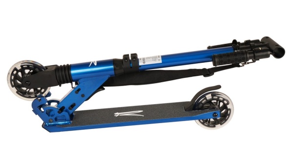 Hulajnoga dziecięca Rideoo 120 City Scooter LED Blue widok po złożeniu