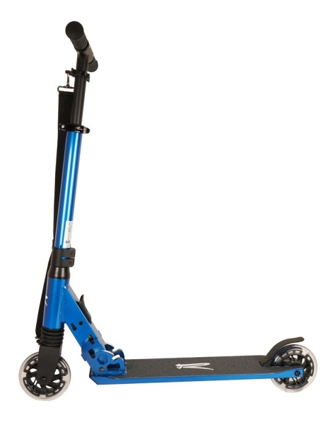 Hulajnoga dziecięca Rideoo 120 City Scooter LED Blue widok od boku