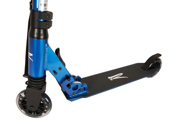 Hulajnoga dziecięca Rideoo 120 City Scooter LED Blue zbliżenie na podest
