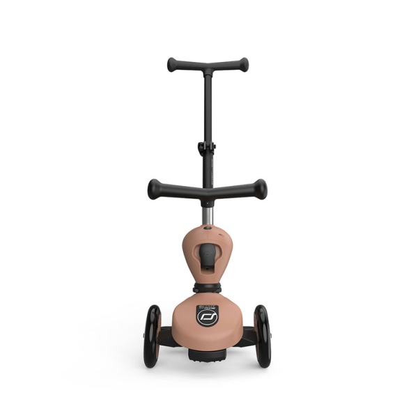 Scoot And Ride jeździk Highwaykick 1+ Push And Go z Prowadnikiem- Mocha widok od przodu