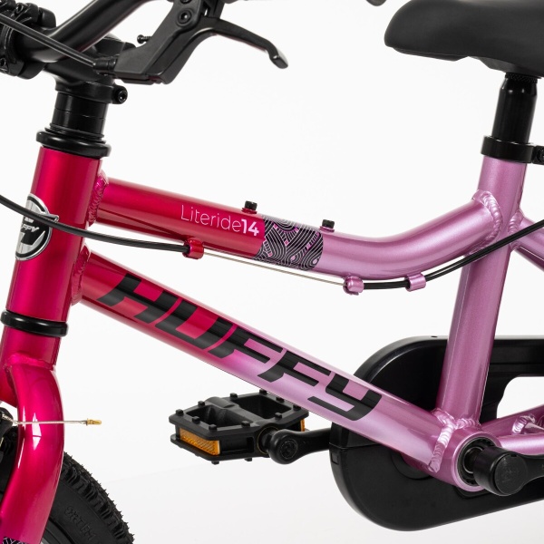 Huffy rowerek dziecięcy Literide Alu 14" 24215W Różowo Koralowy rama aluminiowa