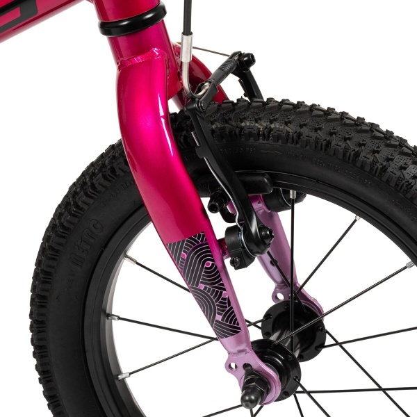 Huffy rowerek dziecięcy Literide Alu 14" 24215W Różowo Koralowy hamulce v-brake
